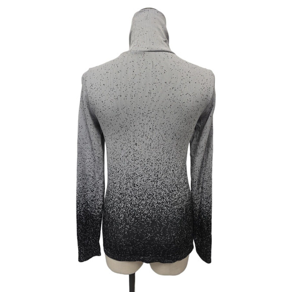 Athleta Womens Top Small Flurry Blizzard Gradient Mock Neck Long Sleeve Seamless - Picture 3 of 12